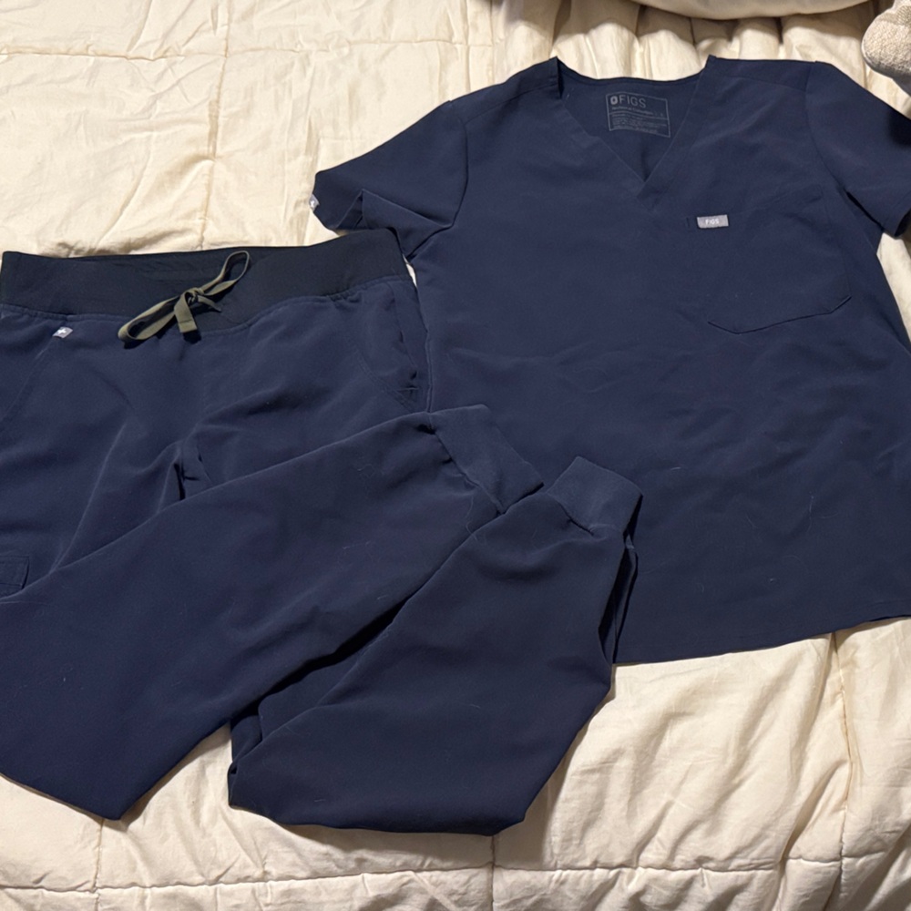 Figs Blue Scrub Set